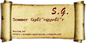 Sommer Gyöngyvér névjegykártya